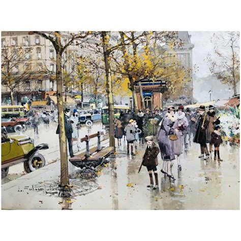 Galien Laloue Peinture Paris Le March Aux Fleurs De La Madeleine