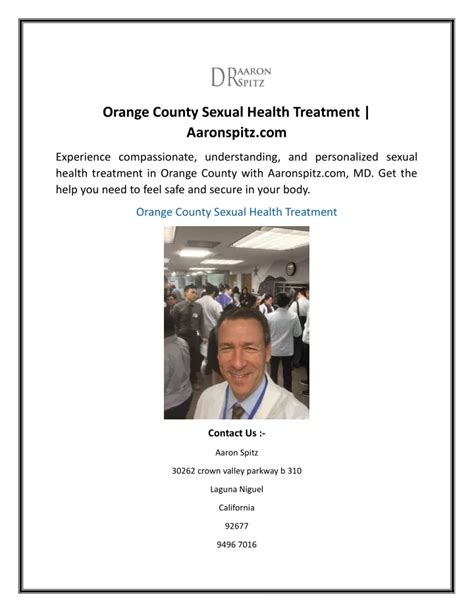 Ppt Orange County Sexual Health Treatment Aaronspitz Powerpoint