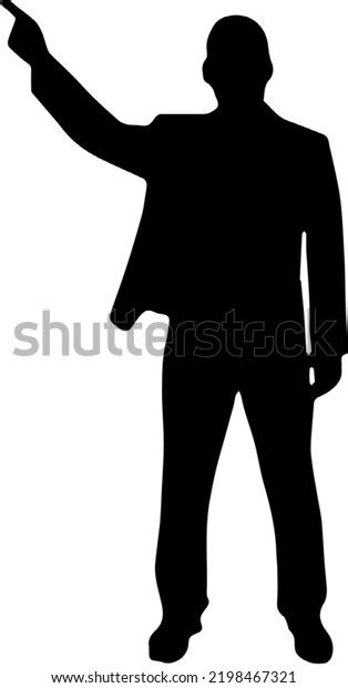 Vector Silhouette Leader On White Background Stock Vector (Royalty Free ...