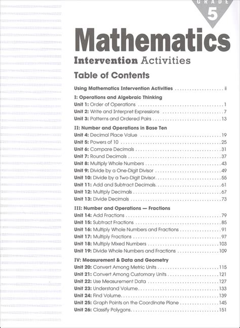 Mathematics Intervention Activities Grade 5 Newmark Learning 9781607199076