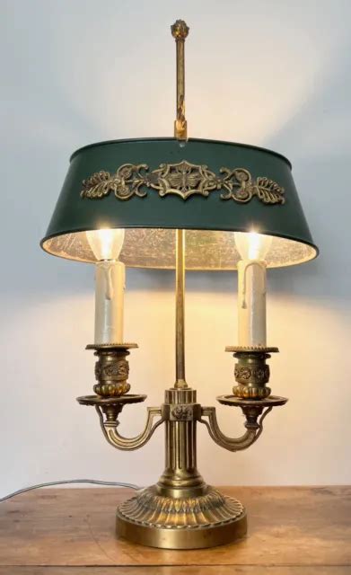 Lampe Bouillotte Xixem Poque Empire Pied Bronze Abat Jour T Le H