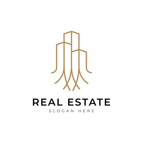 Real Estate Logo Design Vector Good For Real Estate Construction