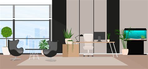 Cartoon Work Office Background