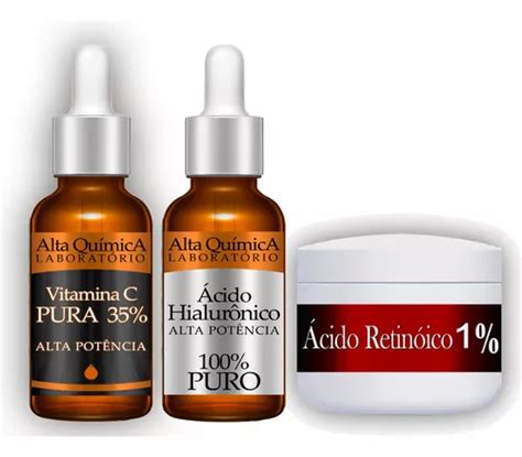 Kit P Microagulhamento Dermaroller Retin Ico Vit C Hialuron