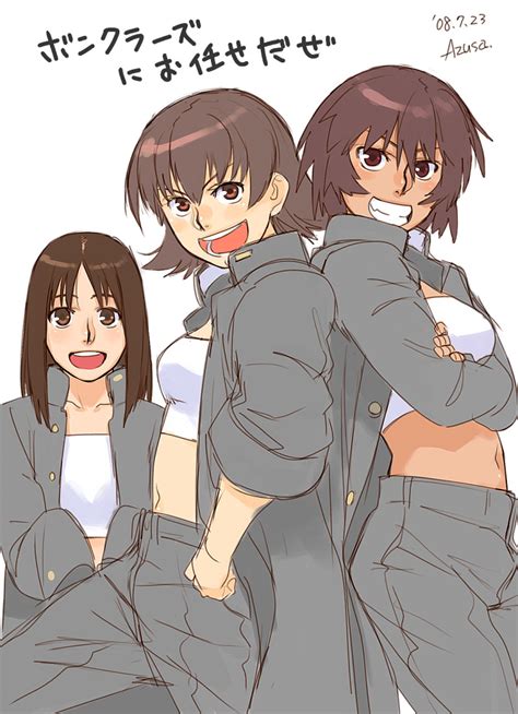 Safebooru Azumanga Daioh Azusa Bonklers Bonkuras Brown Eyes Brown