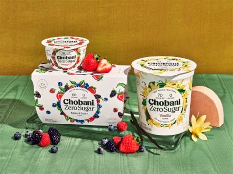 Chobani Zero Sugar Mixed Berry Greek Yogurt Cups Pk Oz Fred