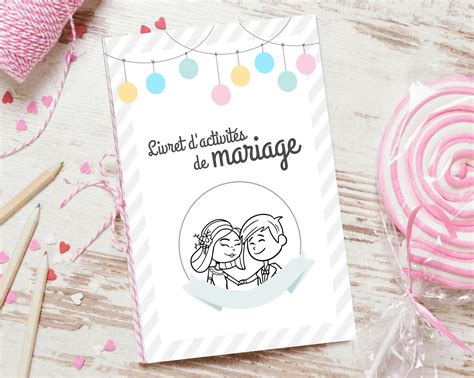 Livret D Activit S De Mariage Pour Enfants Marieandclaire Cr Ations