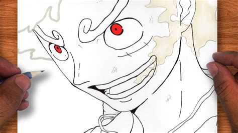 How To Draw Luffy Gear 5 Step By Step Easy Drawing One Piece Youtube