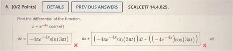 Solved 6 [0 2 Points] Details Previous Answers Scalcet7