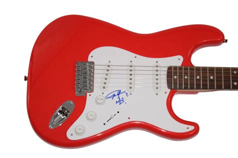 Angus Young Signed Autograph Full Size Red Fender Electric Guitar Acdc