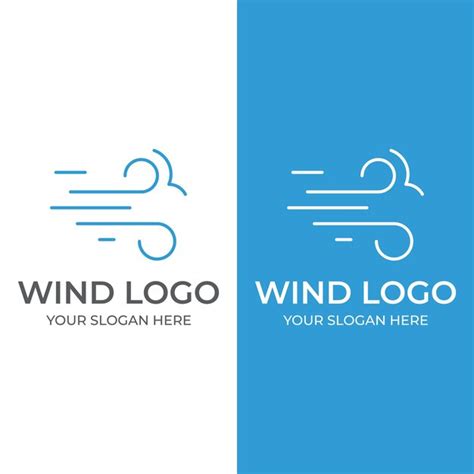 Elemento de onda de plantilla de diseño de logotipo viento creativo o