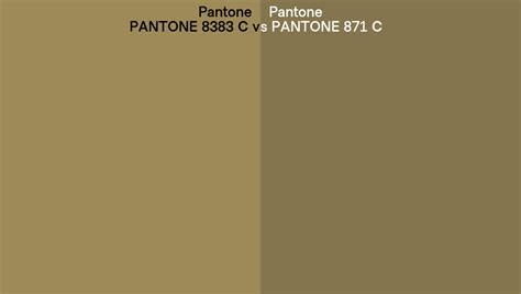 Pantone 8383 C Vs Pantone 871 C Side By Side Comparison