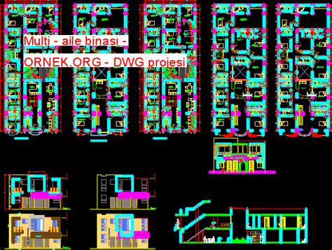 Multi Aile Binas Dwg Projesi Autocad Projeler