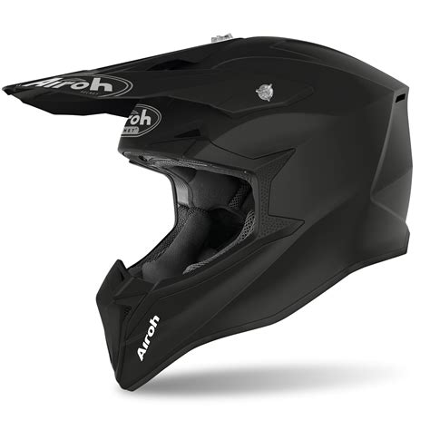 Casco De Motocross Airoh Wraap Color Black Matt Cascos Off