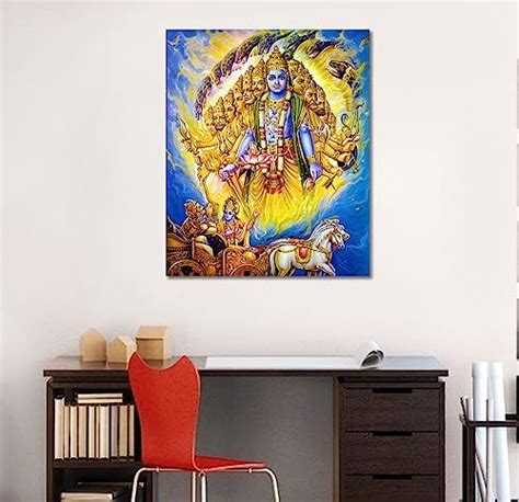 Tamatina Religious Art Canvas Painting Jai Sri Krishna God Size 36X30