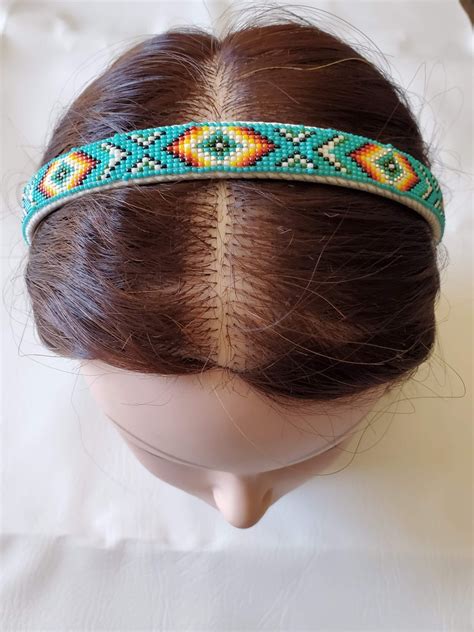 Native American Beaded Headband Etsy