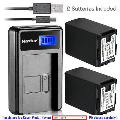 Kastar Battery LCD Charger For Canon BP 827 Canon VIXIA HF M400