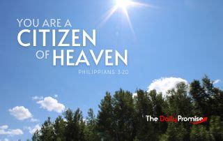 You are a Citizen of Heaven | The Daily Promise