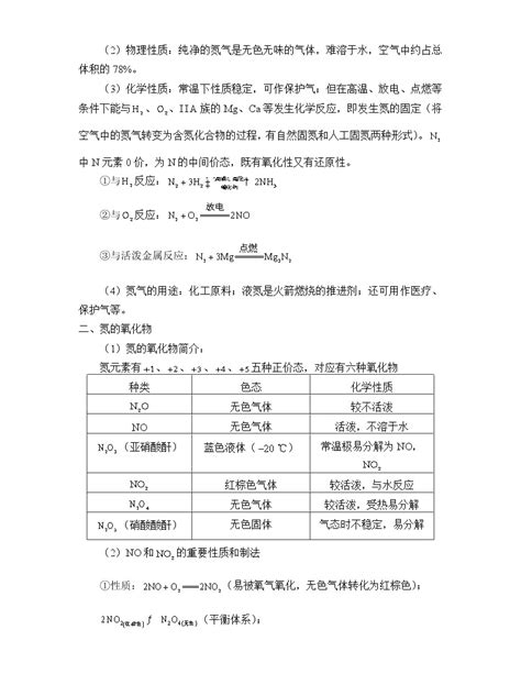 高中化学人教版 2019必修 第二册第二节 氮及其化合物公开课教案 教习网教案下载