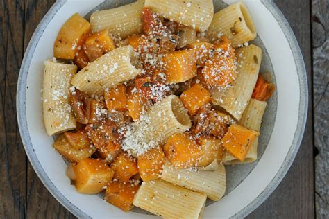 Rigatoni with Roasted Butternut Squash & Blistered Cherry Tomatoes