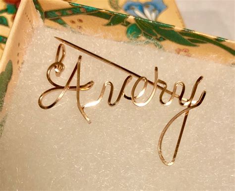 Wire Name Pin Personalized Name Jewelry Personalized Name Etsy