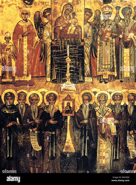 English Triumph Of Orthodoxy Byzantine Icon Ελληνικά Εικόνα με