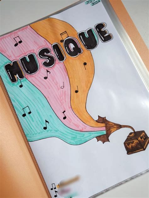 Page De Garde Musique Dessin De Couverture Cahier De Musique