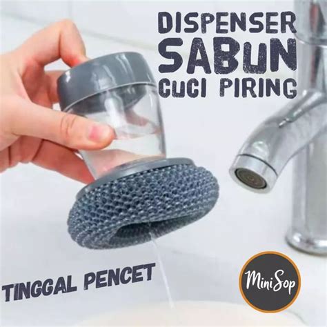 Jual Sikat Sabut Kawat Dengan Dispenser Tabung Sabun Cuci Piring Sikat