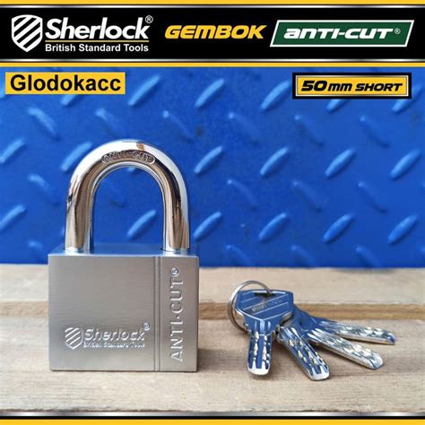 Jual Gembok Anti Cut Mm Pendek Sherlock Body Besi Silinder