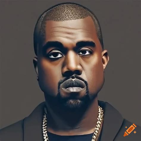 Portrait Of Kanye West On Craiyon