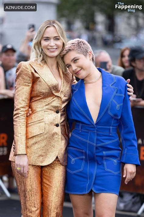 Florence Pugh Flaunts Her Sexy Tits Legs At The Oppenheimer Premiere In London AZNude