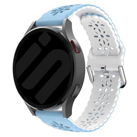 Polar Unite Silikonarmband mit Muster Hellblau Weiß