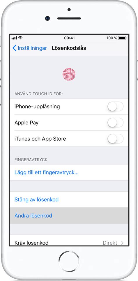 Använda en lösenkod med iPhone iPad eller iPod touch Apple support