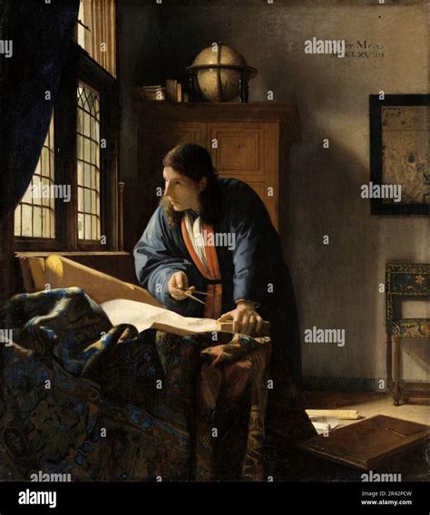 The Geographer Painted By The Dutch Golden Age Painter Johannes Vermeer