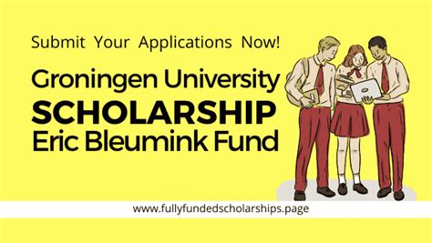 Netherlands University Of Groningen Scholarship 2024 By Eric Bleumink Fund Fully Funded