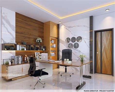 Desain Ruang Direktur Kantor Modern 2 Lantai PT Adi Karya Jaya