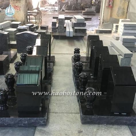 China Black Granite Niches Private Cemetery Monument Personal