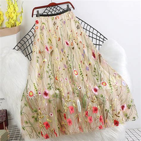 Aesthetic Cottagecore Clothing Skirt Floral Knit Fabric Etsy