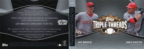 Mint Topps Triple Threads Jay Bruce Joey Votto