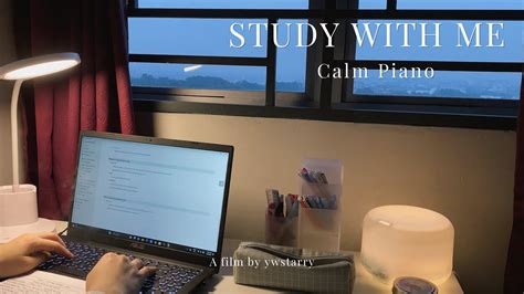 Hour Study With Me Calm Piano Early Morning Pomodoro Youtube