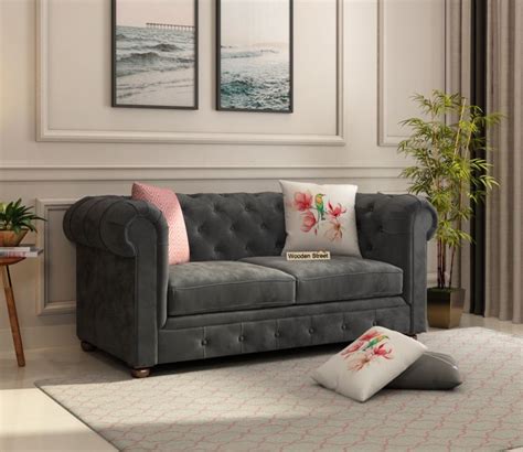 Fabric Chesterfield Sofa Set | Baci Living Room