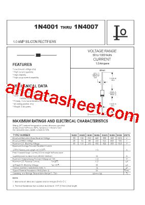 1N4001 Datasheet PDF Bytes