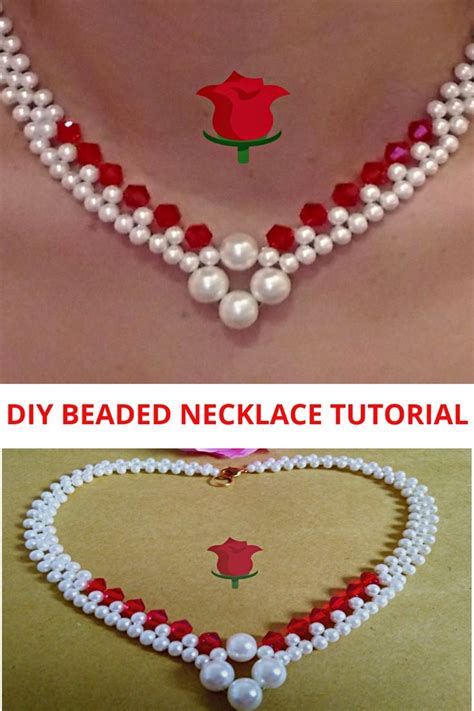 DIY BEADED NECKLACE. HOW TO MAKE BEADED NECKLACE AT HOME. | Beaded ...