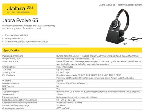 Jabra Evolve 65 Wireless Stereo Headset with Stand | Unified Communica – InTouchTelecoms