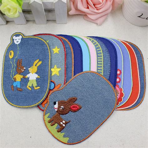 10Pcs/Lot Jeans Patch Iron on Patches Repair Elbow Knee Denim Patches ...