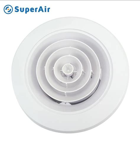 HVAC Round Ceiling Diffuser White Powder Coated With Outside China