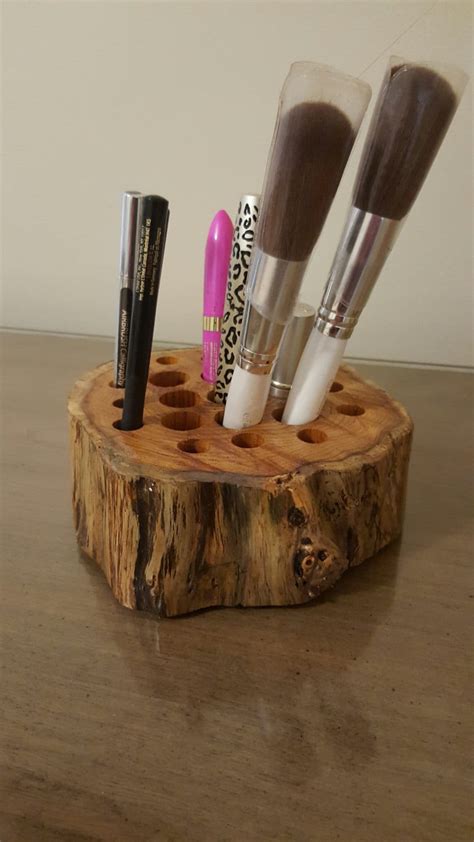 Rustic Wooden Makeup Organizer/Holder FREE SHIPPING