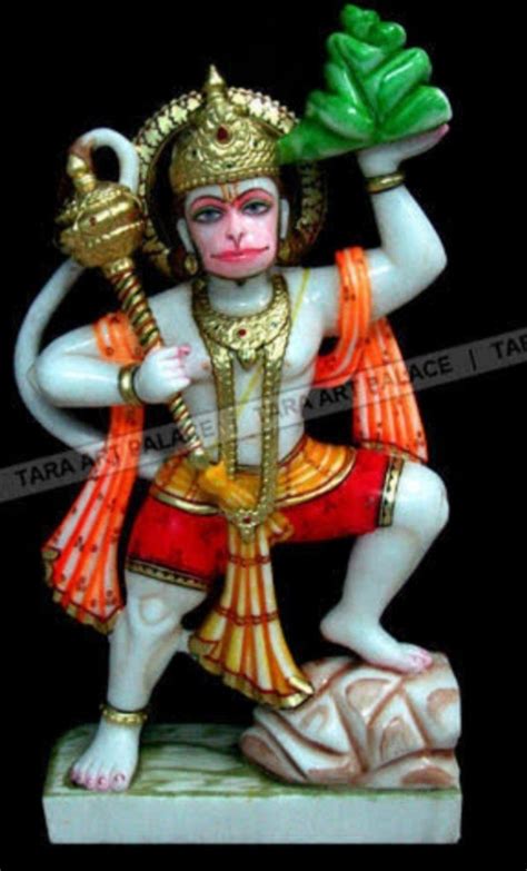 White Marble Hanuman Statue Size 30 Inch Packaging Type Wooden Box At