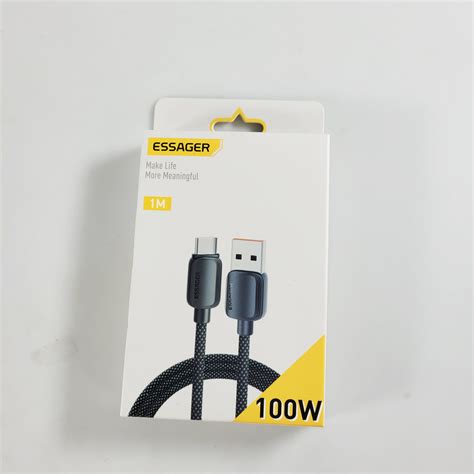 Essager Kabel Data Usb Type C Multifungsi Fast Charging 7a 100w 1m Es X46 Black