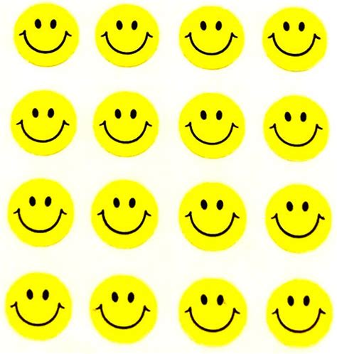 YELLOW HAPPY FACE Emoji Sandylion Stickers 1 Square | Etsy